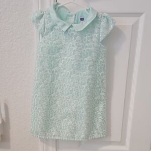 Mint Green Floral Lace Dress